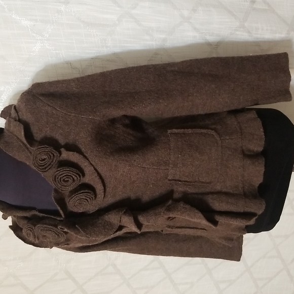 Marisa Christina Sweater Cardigan Womens Size Medium Brown Wool Y2K Fall - Picture 3 of 9